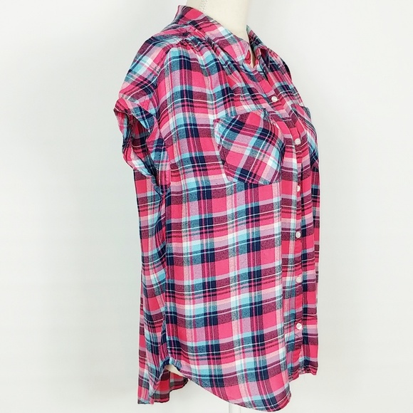Lucky Brand | Plaid Short Sleeve Button-down - Picture 5 of 8